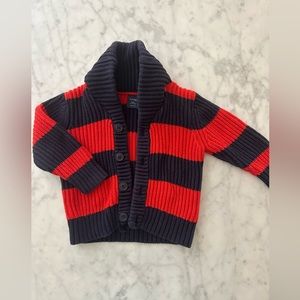 BabyGap. 12-18 months. Jacket/Blouse. Red/NavyBlue stripes